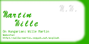 martin wille business card